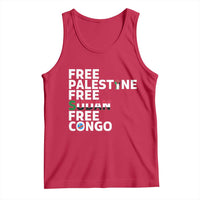 Free Palestine Sudan Congo Tank Top Human Rights Activist Justice and Solidarity - Wonder Print Shop