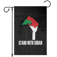 Stand With Sudan Power Fist Garden Flag Sudan Flag Activist Peace and Protest - Wonder Print Shop