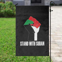 Stand With Sudan Power Fist Garden Flag Sudan Flag Activist Peace and Protest - Wonder Print Shop