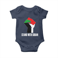 Stand With Sudan Power Fist Baby Onesie Sudan Flag Activist Peace and Protest - Wonder Print Shop