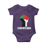 Stand With Sudan Power Fist Baby Onesie Sudan Flag Activist Peace and Protest - Wonder Print Shop