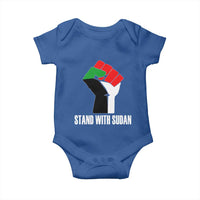 Stand With Sudan Power Fist Baby Onesie Sudan Flag Activist Peace and Protest - Wonder Print Shop