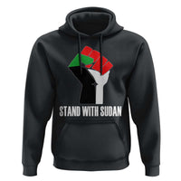 Stand With Sudan Power Fist Hoodie Sudan Flag Activist Peace and Protest - Wonder Print Shop