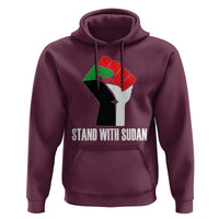 Stand With Sudan Power Fist Hoodie Sudan Flag Activist Peace and Protest - Wonder Print Shop
