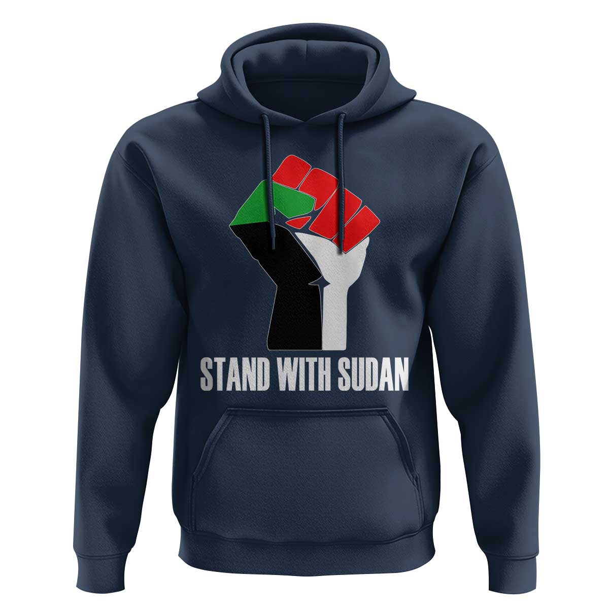 Stand With Sudan Power Fist Hoodie Sudan Flag Activist Peace and Protest - Wonder Print Shop