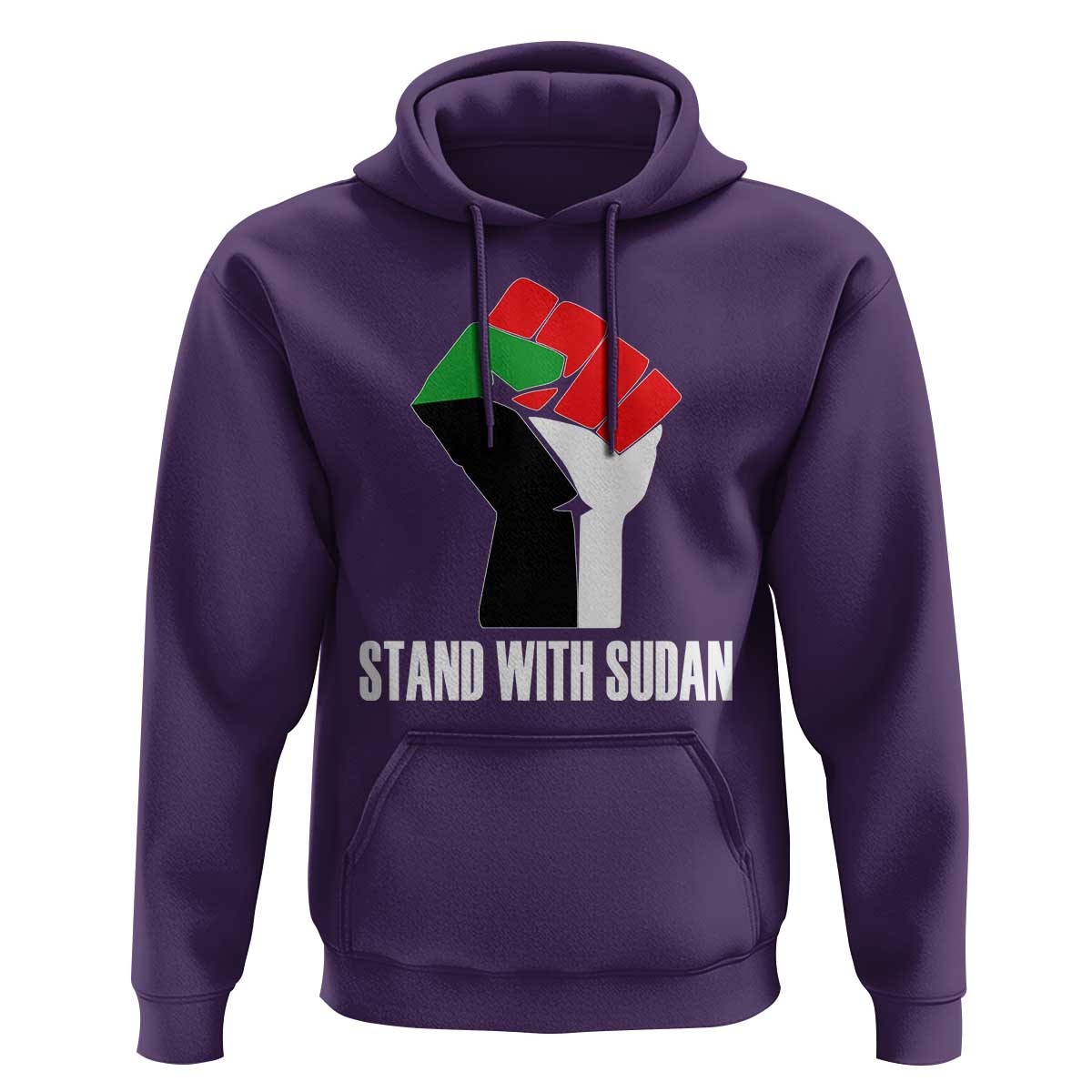 Stand With Sudan Power Fist Hoodie Sudan Flag Activist Peace and Protest - Wonder Print Shop