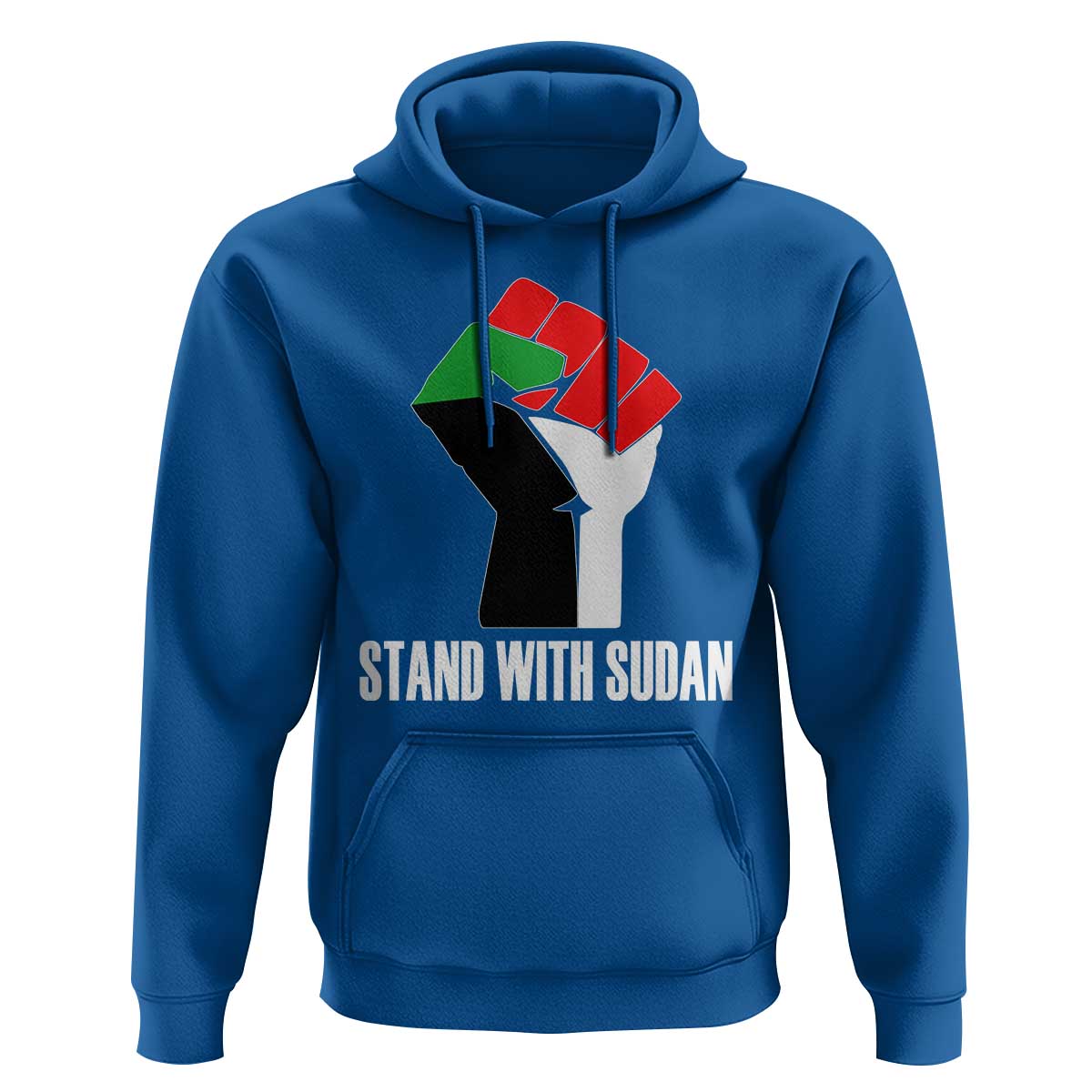 Stand With Sudan Power Fist Hoodie Sudan Flag Activist Peace and Protest - Wonder Print Shop