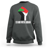 Stand With Sudan Power Fist Sweatshirt Sudan Flag Activist Peace and Protest - Wonder Print Shop