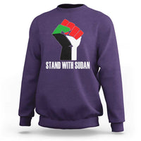 Stand With Sudan Power Fist Sweatshirt Sudan Flag Activist Peace and Protest - Wonder Print Shop
