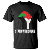 Stand With Sudan Power Fist T Shirt Sudan Flag Activist Peace and Protest - Wonder Print Shop