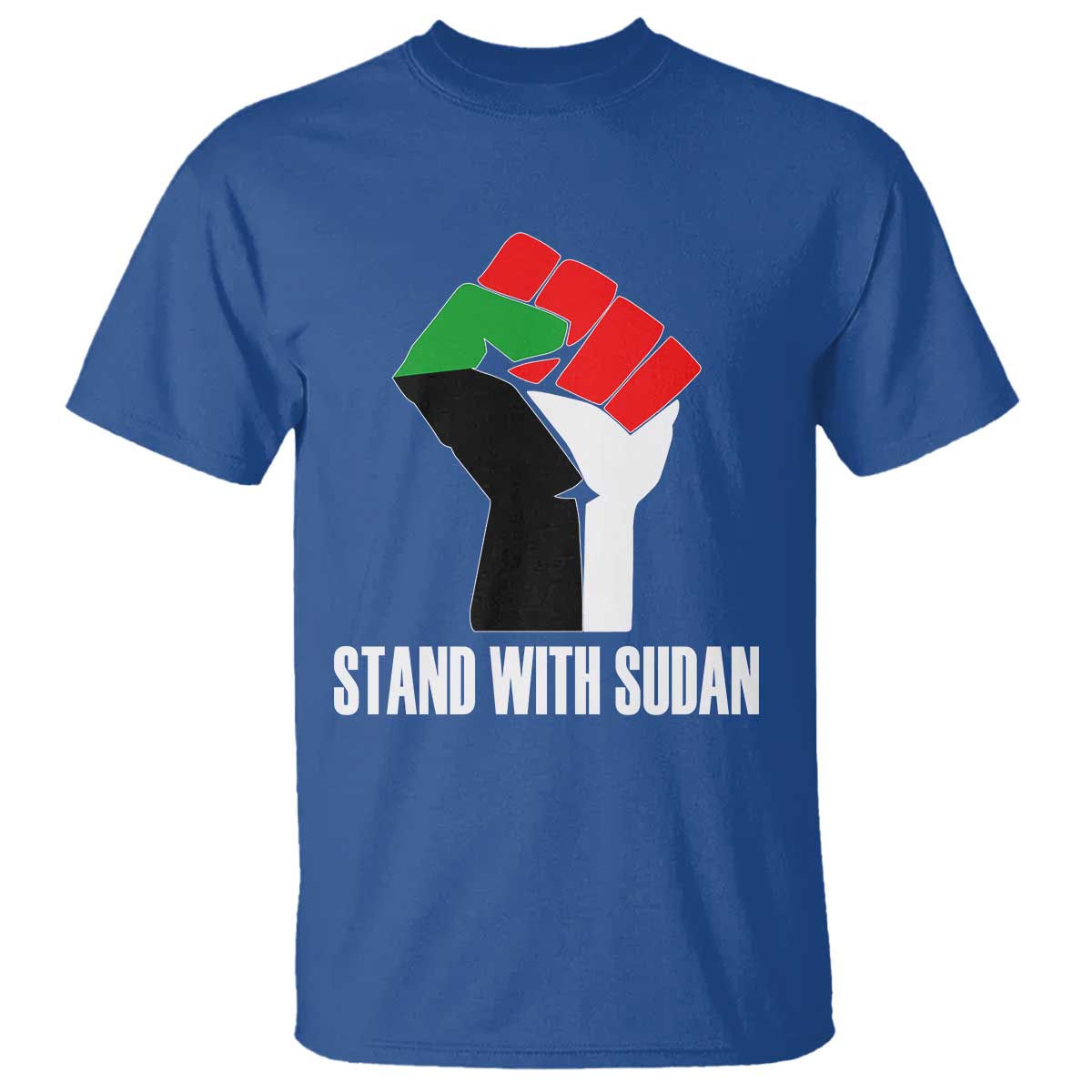 Stand With Sudan Power Fist T Shirt Sudan Flag Activist Peace and Protest - Wonder Print Shop