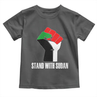 Stand With Sudan Power Fist Toddler T Shirt Sudan Flag Activist Peace and Protest - Wonder Print Shop