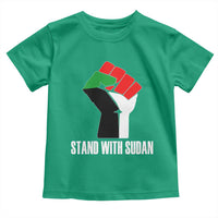 Stand With Sudan Power Fist Toddler T Shirt Sudan Flag Activist Peace and Protest - Wonder Print Shop