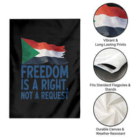 Freedom Is a Right Not a Request Garden Flag Sudan Flag Human Rights Supporters - Wonder Print Shop