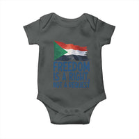 Freedom Is a Right Not a Request Baby Onesie Sudan Flag Human Rights Supporters - Wonder Print Shop