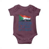 Freedom Is a Right Not a Request Baby Onesie Sudan Flag Human Rights Supporters - Wonder Print Shop