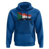 Freedom Is a Right Not a Request Hoodie Sudan Flag Human Rights Supporters - Wonder Print Shop
