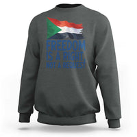 Freedom Is a Right Not a Request Sweatshirt Sudan Flag Human Rights Supporters - Wonder Print Shop