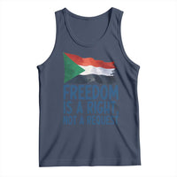 Freedom Is a Right Not a Request Tank Top Sudan Flag Human Rights Supporters - Wonder Print Shop