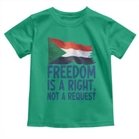Freedom Is a Right Not a Request Toddler T Shirt Sudan Flag Human Rights Supporters - Wonder Print Shop