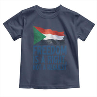 Freedom Is a Right Not a Request Toddler T Shirt Sudan Flag Human Rights Supporters - Wonder Print Shop