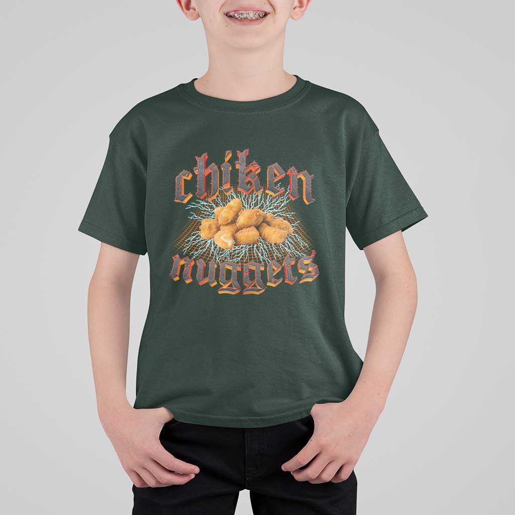 Chicken Nuggets T Shirt For Kid Heavy Metal World Tour Hardcore Music