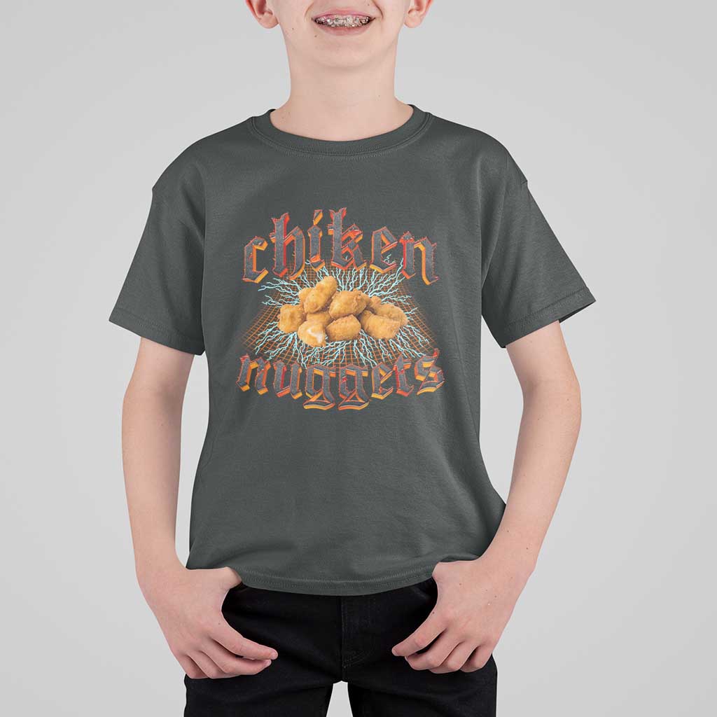 Chicken Nuggets T Shirt For Kid Heavy Metal World Tour Hardcore Music
