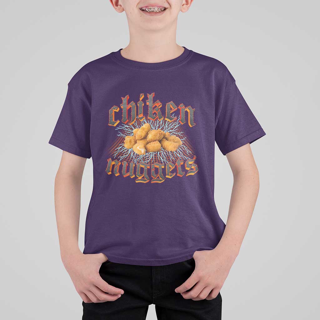 Chicken Nuggets T Shirt For Kid Heavy Metal World Tour Hardcore Music