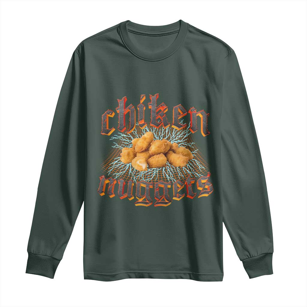Chicken Nuggets Long Sleeve Shirt Heavy Metal World Tour Hardcore Music