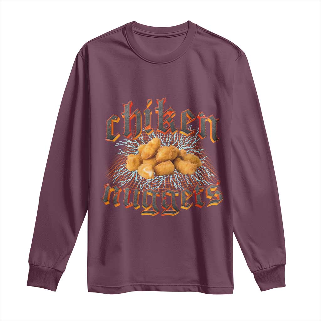 Chicken Nuggets Long Sleeve Shirt Heavy Metal World Tour Hardcore Music
