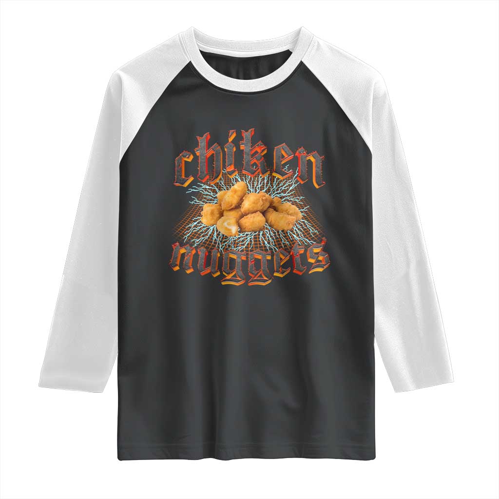 Chicken Nuggets Raglan Shirt Heavy Metal World Tour Hardcore Music