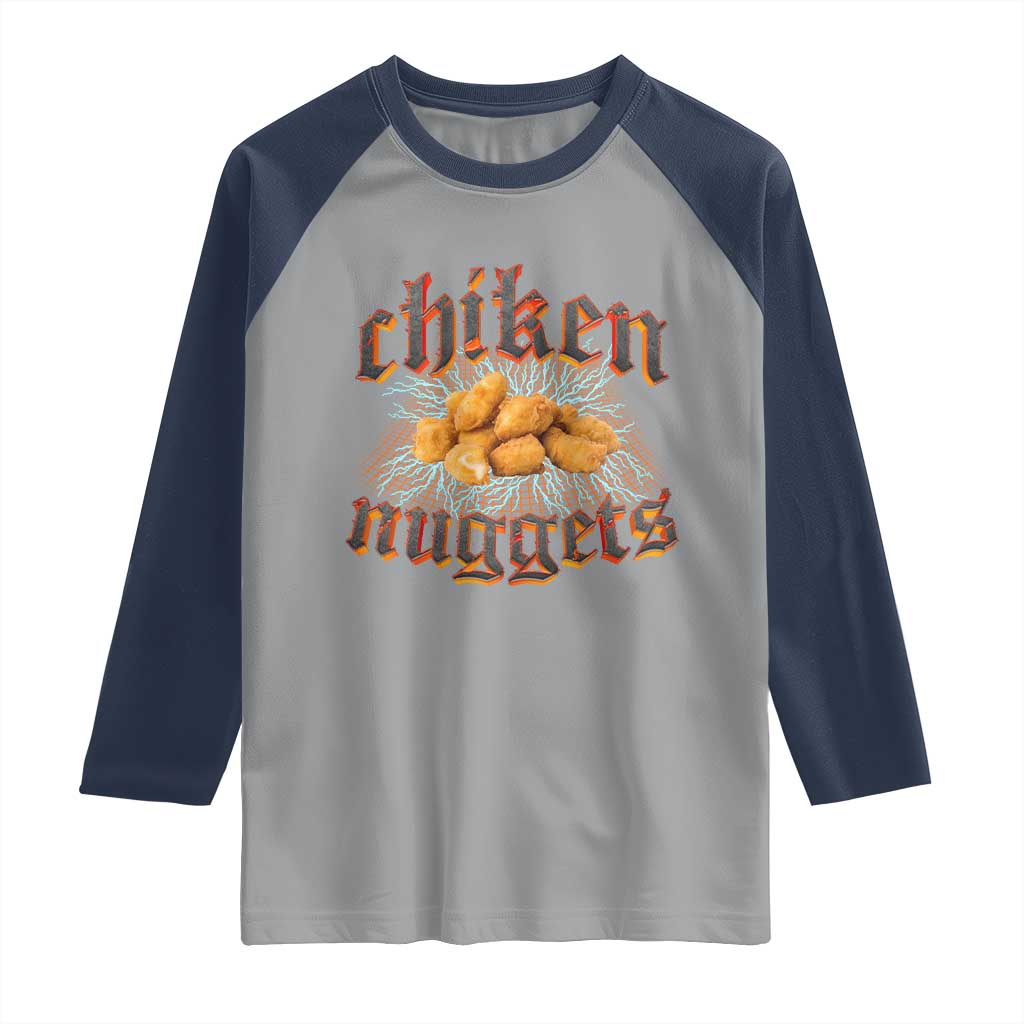 Chicken Nuggets Raglan Shirt Heavy Metal World Tour Hardcore Music