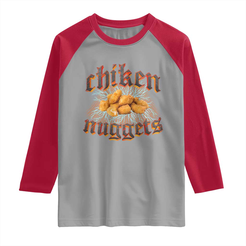 Chicken Nuggets Raglan Shirt Heavy Metal World Tour Hardcore Music