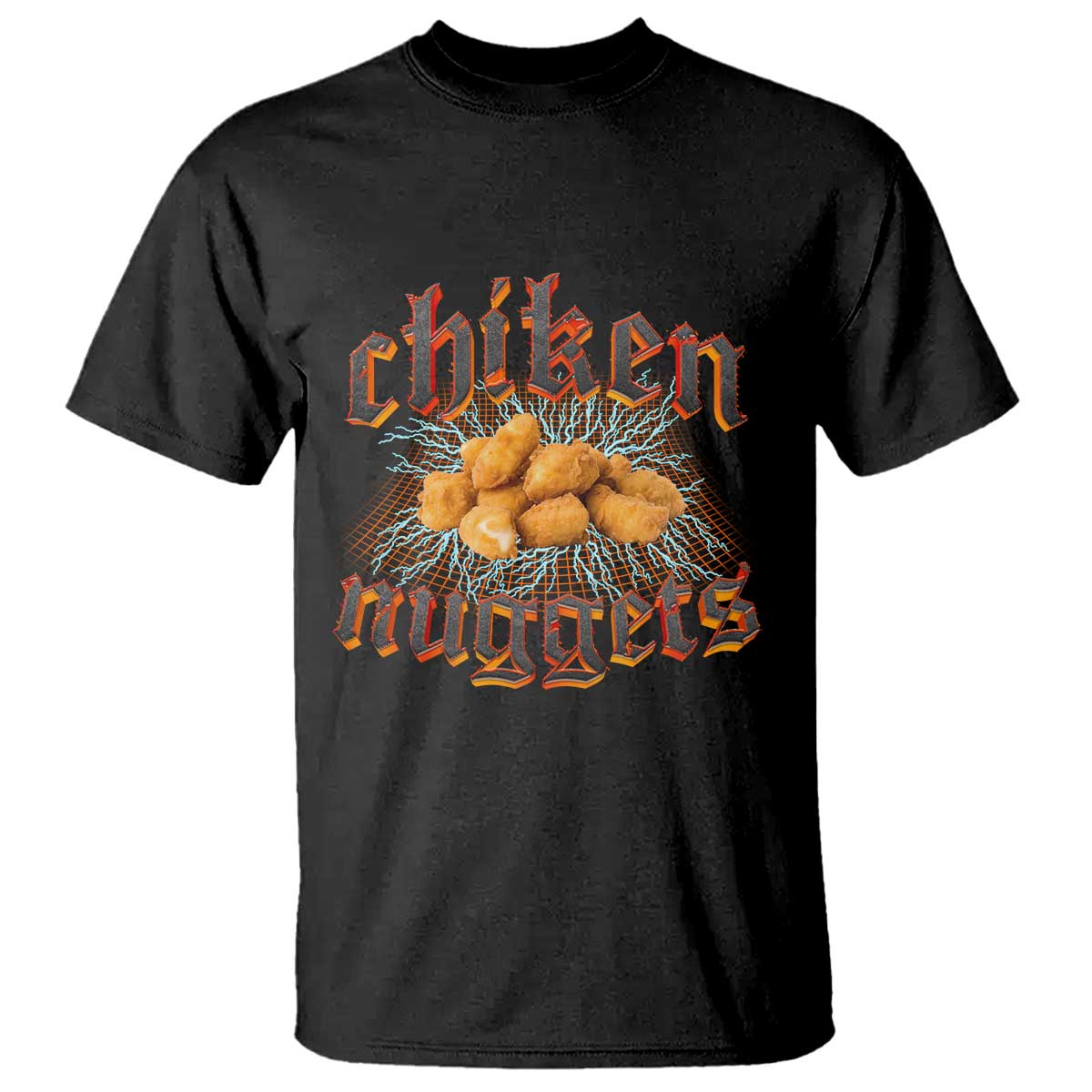 Chicken Nuggets T Shirt Heavy Metal World Tour Hardcore Music