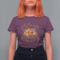 Chicken Nuggets T Shirt For Women Heavy Metal World Tour Hardcore Music