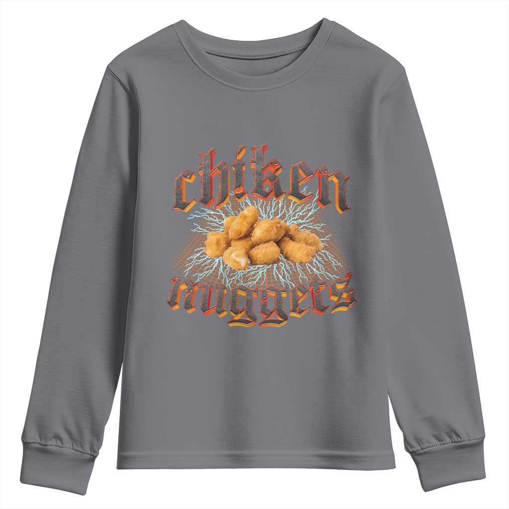 Chicken Nuggets Youth Sweatshirt Heavy Metal World Tour Hardcore Music