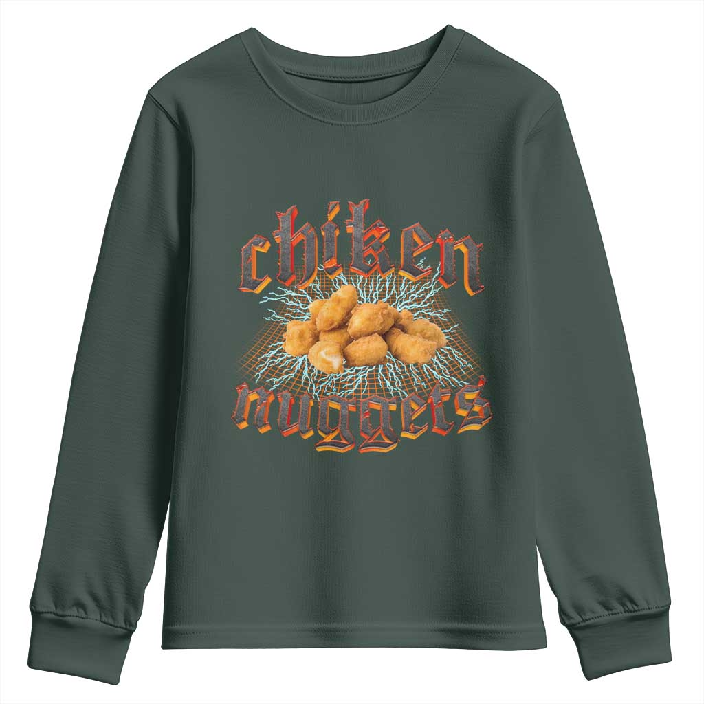 Chicken Nuggets Youth Sweatshirt Heavy Metal World Tour Hardcore Music