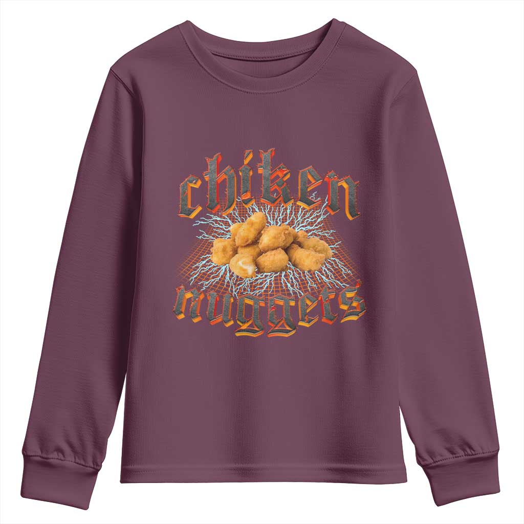 Chicken Nuggets Youth Sweatshirt Heavy Metal World Tour Hardcore Music