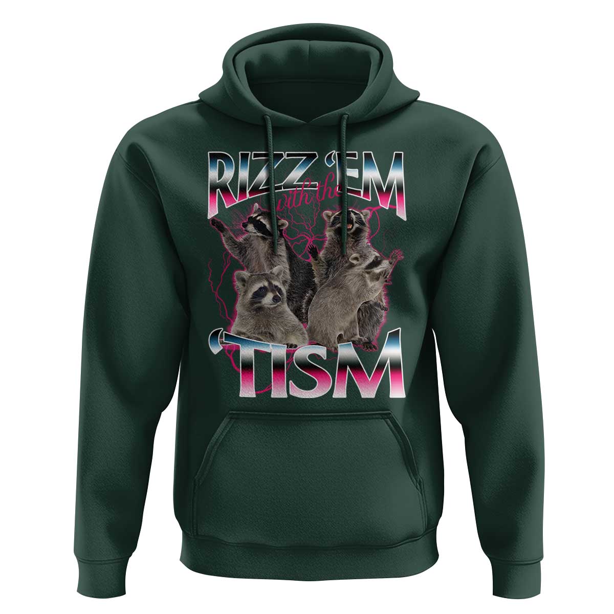 Funny Autism Raccoon Meme Hoodie Rizz Em With The Tism Autistic Raccoons