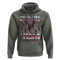 Funny Autism Raccoon Meme Hoodie Rizz Em With The Tism Autistic Raccoons