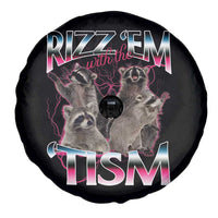 Funny Autism Raccoon Meme Spare Tire Cover Rizz Em With The Tism Autistic Raccoons