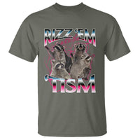 Funny Autism Raccoon Meme T Shirt Rizz Em With The Tism Autistic Raccoons - Wonder Print Shop