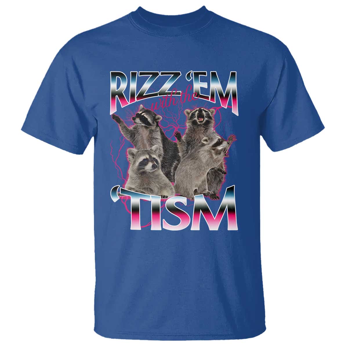 Funny Autism Raccoon Meme T Shirt Rizz Em With The Tism Autistic Raccoons - Wonder Print Shop