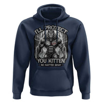 Funny Alpha Wolf Meme Hoodie I'll Protect You Kitten Humorous Cringe