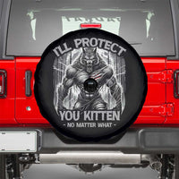 Funny Alpha Wolf Meme Spare Tire Cover I'll Protect You Kitten Humorous Cringe