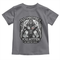 Funny Alpha Wolf Meme Toddler T Shirt I'll Protect You Kitten Humorous Cringe
