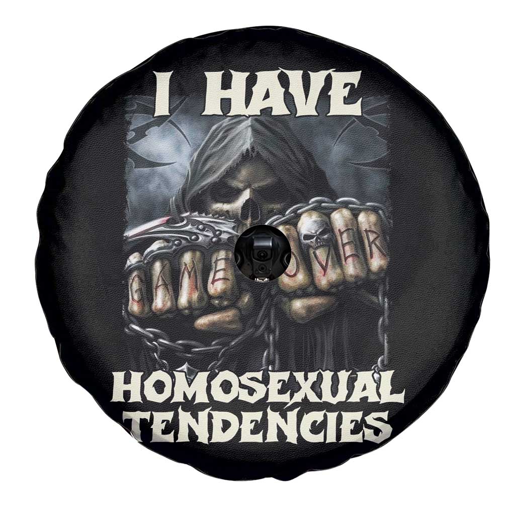 Skeleton Meme Spare Tire Cover I Have Homosexual Tendencies Funny Edgy Hard Cringe