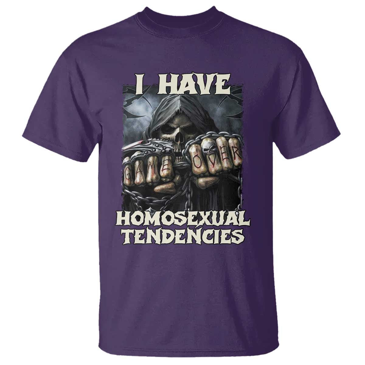 Skeleton Meme T Shirt I Have Homosexual Tendencies Funny Edgy Hard Cringe - Wonder Print Shop