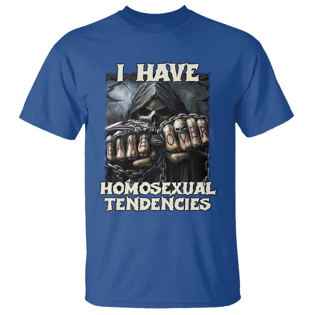 Skeleton Meme T Shirt I Have Homosexual Tendencies Funny Edgy Hard Cringe - Wonder Print Shop