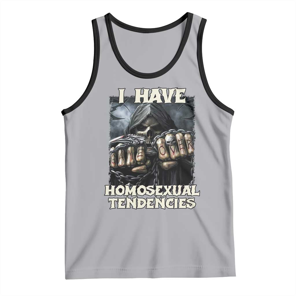 Skeleton Meme Tank Top I Have Homosexual Tendencies Funny Edgy Hard Cringe